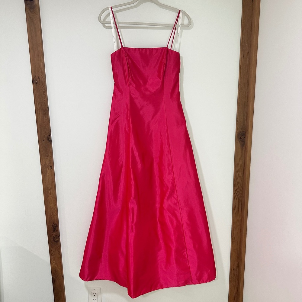 Vintage Niki by Niki Livas Pink Satin Gown Women 4 Y2K Made in USA